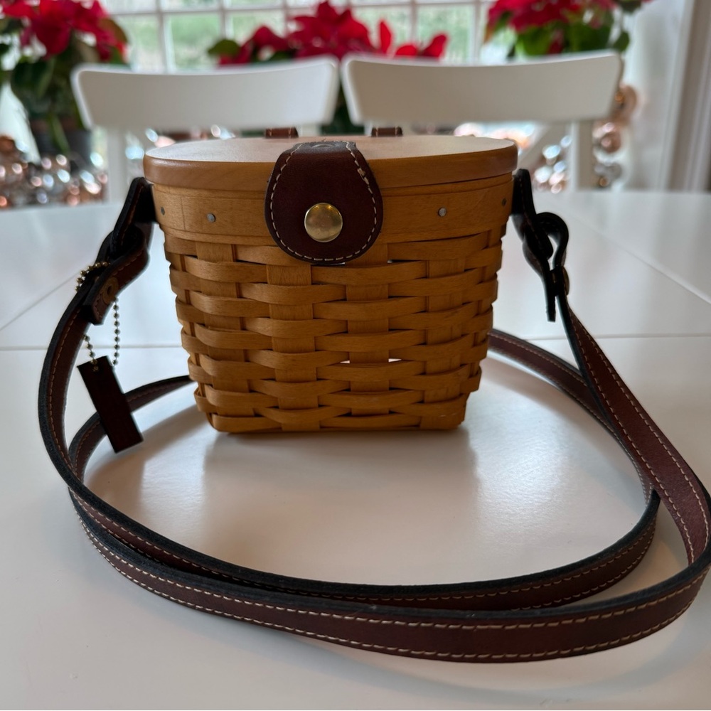 EUC. Small Saddlebrook Longaberger Basket Purse With Strap 2000 Crossbody